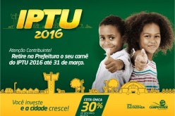 Carnês do IPTU/2016 estão disponíveis na SEFAZ/CV